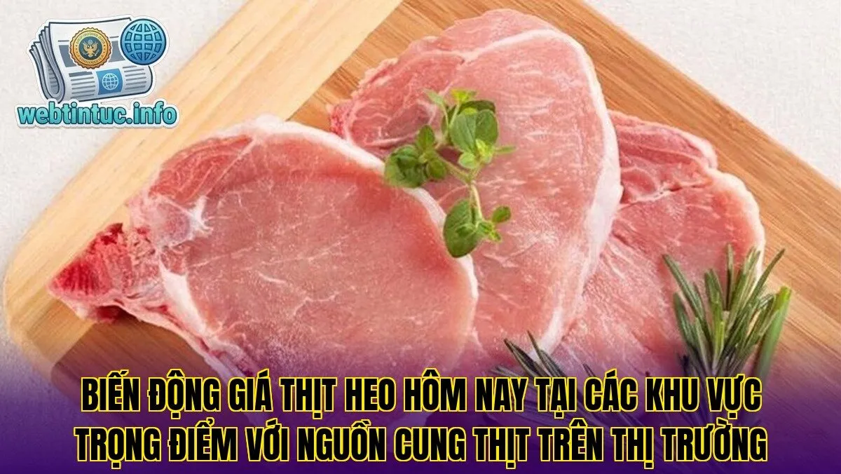 Biến động giá thịt heo hôm nay tại các khu vực trọng điểm với nguồn cung thịt trên thị trường