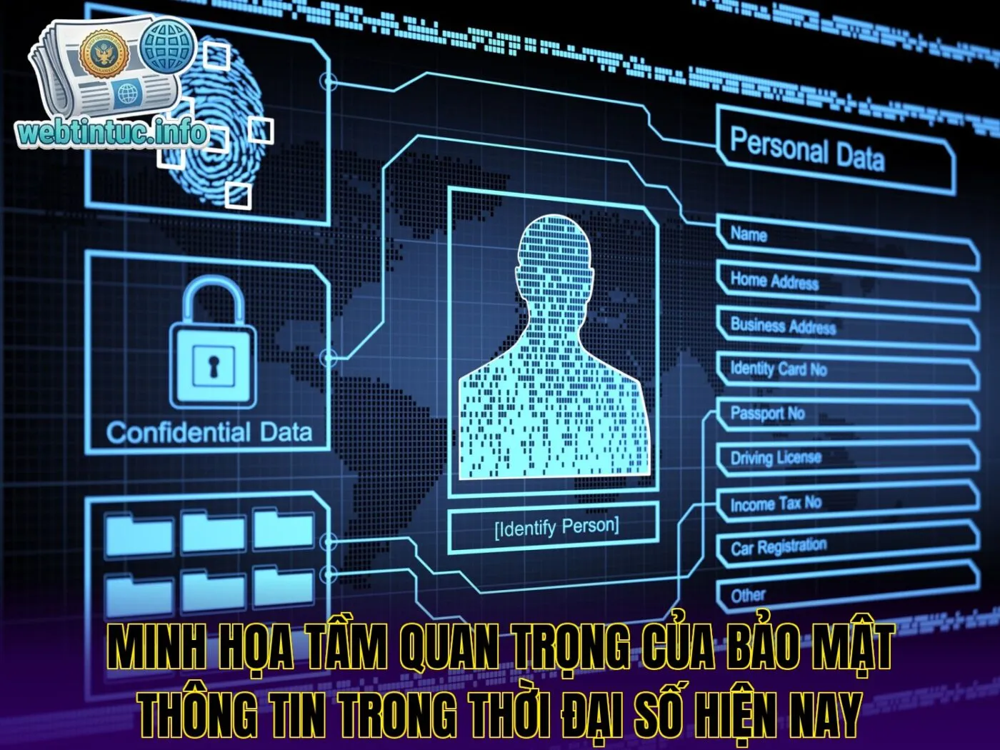 Minh họa tầm quan trọng của bảo mật thông tin trong thời đại số hiện nay
