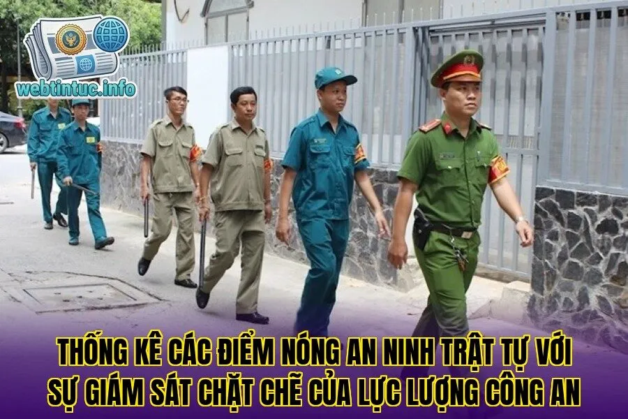 Thống kê các điểm nóng an ninh trật tự với sự giám sát chặt chẽ của lực lượng công an