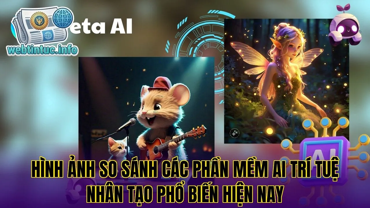 Hình ảnh so sánh các phần mềm AI trí tuệ nhân tạo phổ biến hiện nay