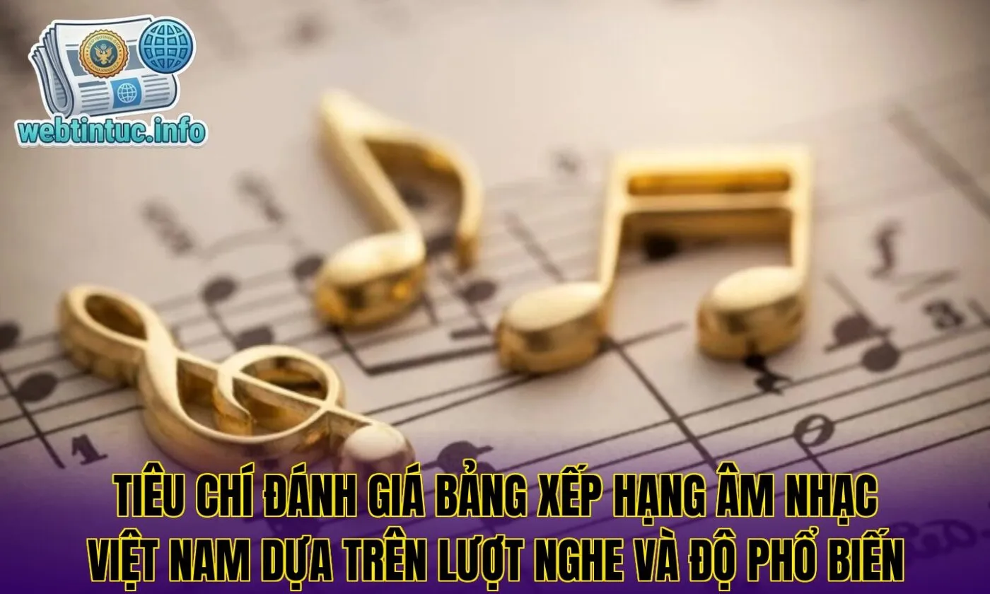 Tiêu chí đánh giá bảng xếp hạng âm nhạc Việt Nam dựa trên lượt nghe và độ phổ biến