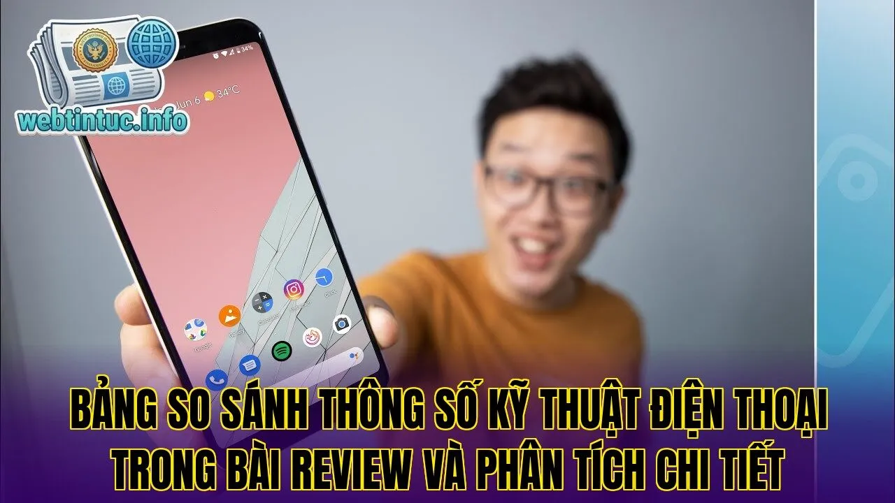 Bảng so sánh thông số kỹ thuật điện thoại trong bài review và phân tích chi tiết