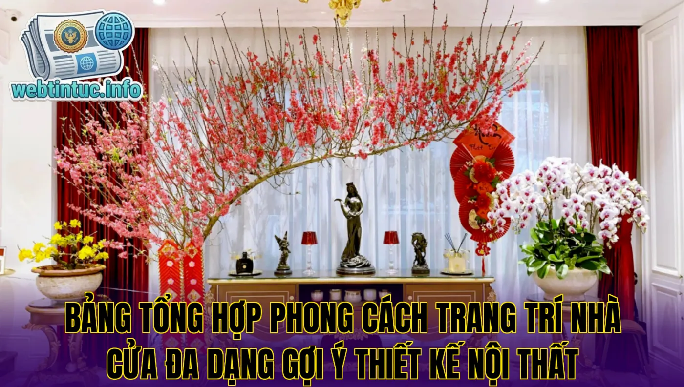Bảng tổng hợp phong cách trang trí nhà cửa đa dạng gợi ý thiết kế nội thất